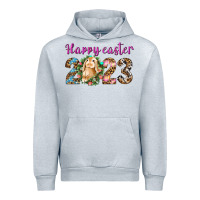 Heather Grey Happy Easter 2023 Urban Hoodie - BundleAndBundleShop
