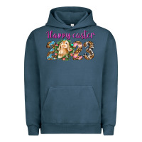 Pigment Midnight Navy Happy Easter 2023 Urban Hoodie - BundleAndBundleShop