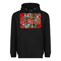 Black fiesta with sombrero background Heavyweight Hoodie - Artiststas
