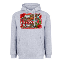 Heather Grey fiesta with sombrero background Heavyweight Hoodie - Artiststas