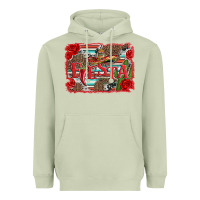 Matcha fiesta with sombrero background Heavyweight Hoodie - Artiststas