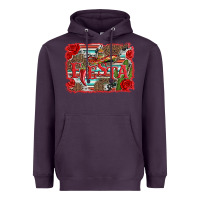 Plum fiesta with sombrero background Heavyweight Hoodie - Artiststas