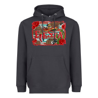 Smoke fiesta with sombrero background Heavyweight Hoodie - Artiststas