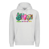 Dove Grey peace love art Premium Hoodie - NancyCooperArtShop