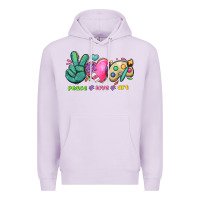 Lilac peace love art Premium Hoodie - NancyCooperArtShop