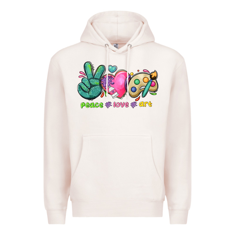 Peace Love Art Premium Hoodie by NancyCooperArtShop | Teevron