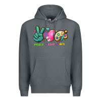 Rock peace love art Premium Hoodie - NancyCooperArtShop