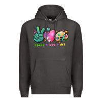 Smoke peace love art Premium Hoodie - NancyCooperArtShop