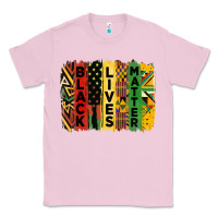Bubblegum Pink junetheenth black livesmatter brush stroke Classic Tee - HRA Design Shop