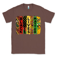 Chestnut junetheenth black livesmatter brush stroke Classic Tee - HRA Design Shop