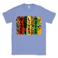 Colony Blue junetheenth black livesmatter brush stroke Classic Tee - HRA Design Shop