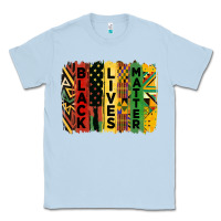 Dusty Blue junetheenth black livesmatter brush stroke Classic Tee - HRA Design Shop
