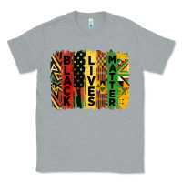 Heather Grey junetheenth black livesmatter brush stroke Classic Tee - HRA Design Shop