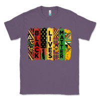 Lavender junetheenth black livesmatter brush stroke Classic Tee - HRA Design Shop