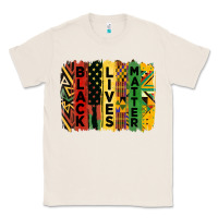 Natural junetheenth black livesmatter brush stroke Classic Tee - HRA Design Shop