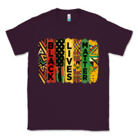 Plum junetheenth black livesmatter brush stroke Classic Tee - HRA Design Shop