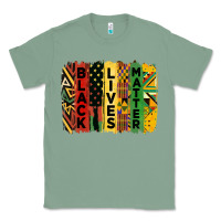 Sage junetheenth black livesmatter brush stroke Classic Tee - HRA Design Shop