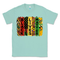 Seafoam junetheenth black livesmatter brush stroke Classic Tee - HRA Design Shop