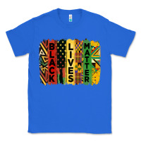 True Royal junetheenth black livesmatter brush stroke Classic Tee - HRA Design Shop