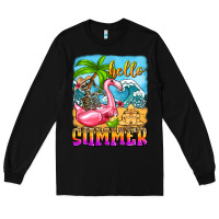 Black hello summer skeleton Long Sleeve Tee - Zillion Design Studio