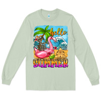 Matcha hello summer skeleton Long Sleeve Tee - Zillion Design Studio