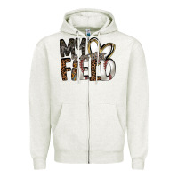Oatmeal Heather my is on that field Zipper Hoodie - RacoonDesign