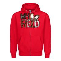 Red my is on that field Zipper Hoodie - RacoonDesign