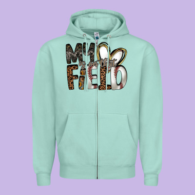 My Is On That Field Zipper Hoodie Designed By Racoondesign