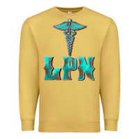 Antique Gold licensed practical nurse medical symbol Premium Sweatshirt - BarkalooDesign