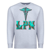Heather Grey licensed practical nurse medical symbol Premium Sweatshirt - BarkalooDesign