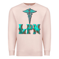 Pale Pink licensed practical nurse medical symbol Premium Sweatshirt - BarkalooDesign