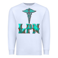 White licensed practical nurse medical symbol Premium Sweatshirt - BarkalooDesign