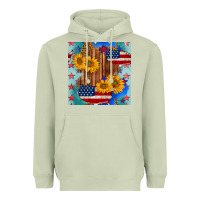 Matcha usa map with sunflowers and leopard seamless pattern Heavyweight Hoodie - BundleAndBundleShop