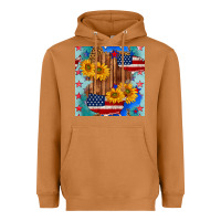 Meerkat usa map with sunflowers and leopard seamless pattern Heavyweight Hoodie - BundleAndBundleShop