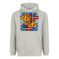 Moon Dust usa map with sunflowers and leopard seamless pattern Heavyweight Hoodie - BundleAndBundleShop