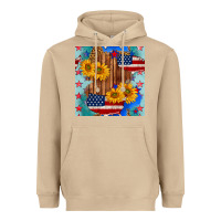 Mushroom usa map with sunflowers and leopard seamless pattern Heavyweight Hoodie - BundleAndBundleShop