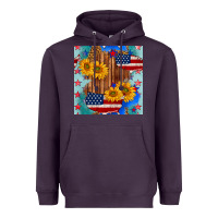 Plum usa map with sunflowers and leopard seamless pattern Heavyweight Hoodie - BundleAndBundleShop