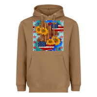 Toasted Coconut usa map with sunflowers and leopard seamless pattern Heavyweight Hoodie - BundleAndBundleShop
