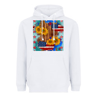 White usa map with sunflowers and leopard seamless pattern Heavyweight Hoodie - BundleAndBundleShop