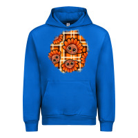 Cobalt Thanksgiving Turkey With Tartan Patch Urban Hoodie - BundleAndBundleShop