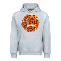Heather Grey Thanksgiving Turkey With Tartan Patch Urban Hoodie - BundleAndBundleShop