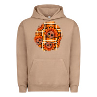 Pigment Burro Thanksgiving Turkey With Tartan Patch Urban Hoodie - BundleAndBundleShop