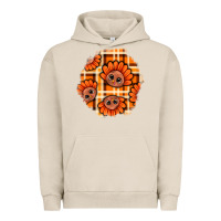 Pigment French Oak Thanksgiving Turkey With Tartan Patch Urban Hoodie - BundleAndBundleShop