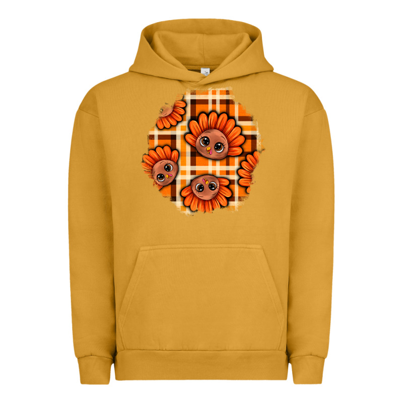 Thanksgiving Turkey With Tartan Patch Urban Hoodie by BundleAndBundleShop | Teevron