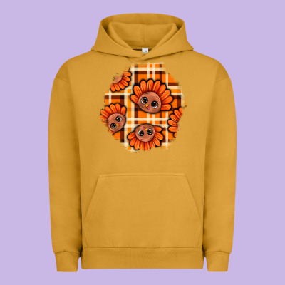 Thanksgiving Turkey With Tartan Patch Urban Hoodie Designed By Bundleandbundleshop