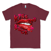 Burgundy kiss me back Classic Tee - FaDigitalArtStudio