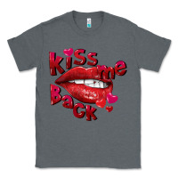 Charcoal Heather kiss me back Classic Tee - FaDigitalArtStudio