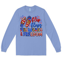 Colony Blue flip flops fireworks and freedom Long Sleeve Tee - Zillion Design Studio