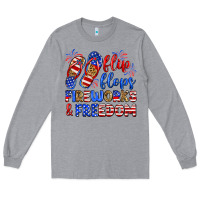 Heather Grey flip flops fireworks and freedom Long Sleeve Tee - Zillion Design Studio