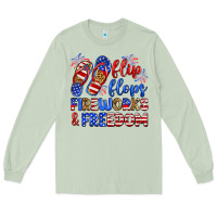 Matcha flip flops fireworks and freedom Long Sleeve Tee - Zillion Design Studio